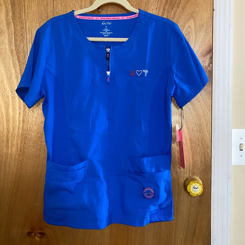 BRAND NEW WITH TAGS - Koi Lite Embroidered Scrub Top